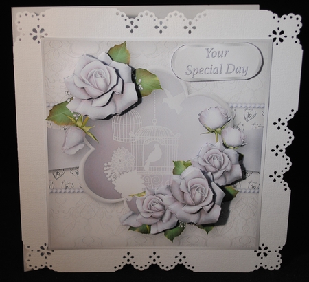 Anniversary Roses Decoupage Card Mini Kit by Yvonne Middleton