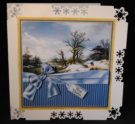 Snow Scene 4 traditional Christmas card Quick card Christmas scene landscape by Yvonne Middleton