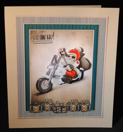 Santa on his Harley by Yvonne Middleton