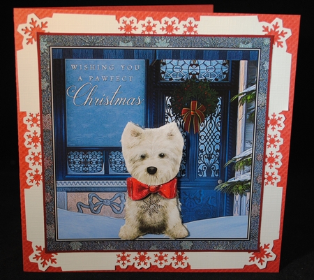 Westie Christmas 4 - Red Bow by Yvonne Middleton