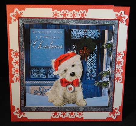 Westie Christmas 1 - Red Bow by Yvonne Middleton