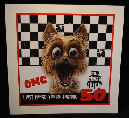 Its a Shock Birthday Card Topper - 50 Years Old by Yvonne Middleton