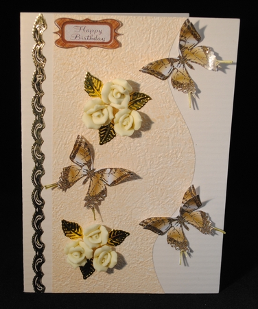 Metal Glitter Butterflies by Yvonne Middleton