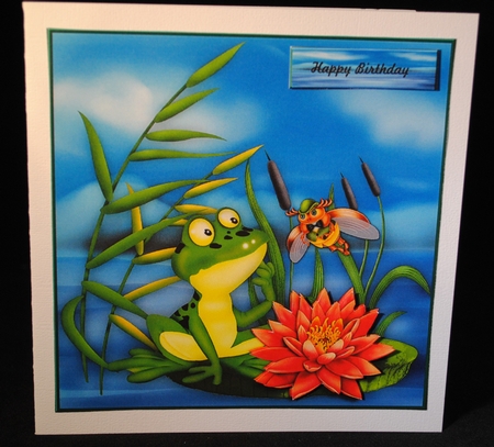 Oh,  Hoppy Day Card Topper  by Yvonne Middleton