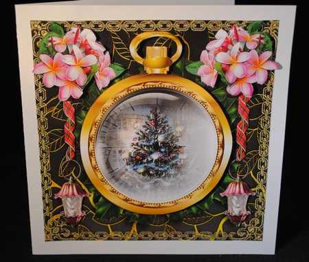 Christmas Time Fob Watch - Frangipane by Yvonne Middleton