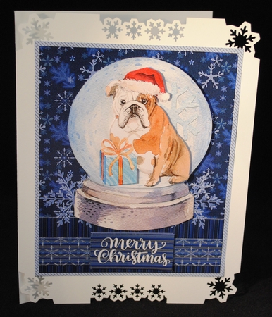 Dogs Christmas Globes by Yvonne Middleton