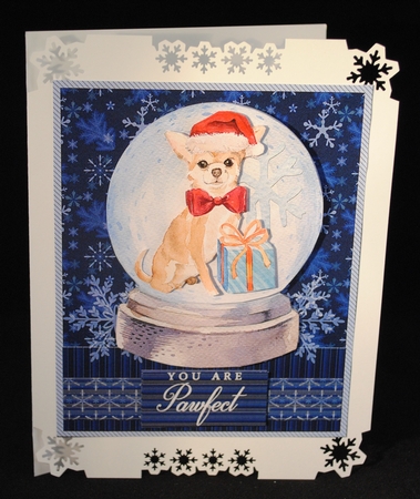 Dogs Christmas Globes by Yvonne Middleton
