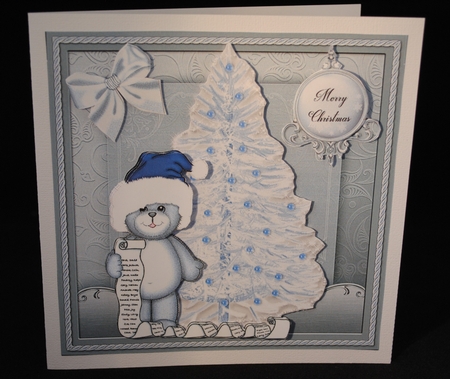Christmas bear cub by Yvonne Middleton
