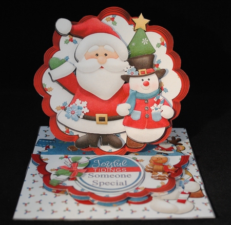 SNOW FRIENDS - EASEL CARD DECOUPAGE AND ENVELOPE KIT  by Yvonne Middleton