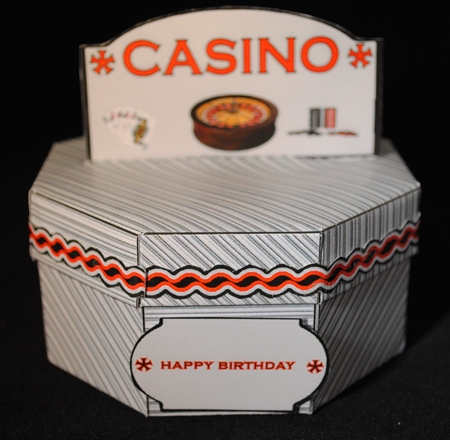 Shades of grey casino mens exploding box card by Yvonne Middleton