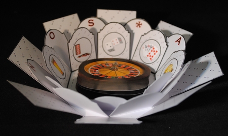 Shades of grey casino mens exploding box card by Yvonne Middleton