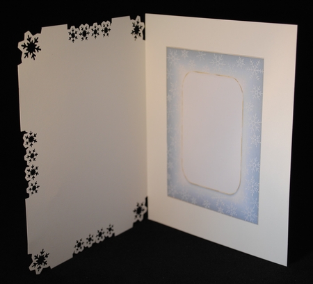Double Frame Christmas Scene - Snowy Winter Bridge by Yvonne Middleton