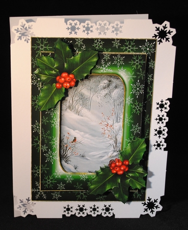 Double Frame Christmas Scene - Sunbeams On The Snow by Yvonne Middleton