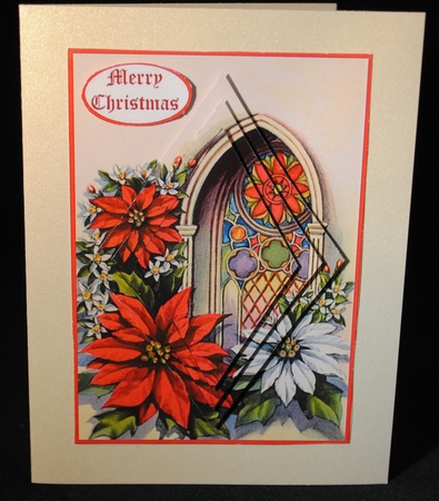 Christmas Church Window Diamond Pyramage by Yvonne Middleton