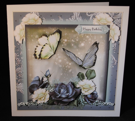 The Purple Rose Flutters Card Kit by Yvonne Middleton