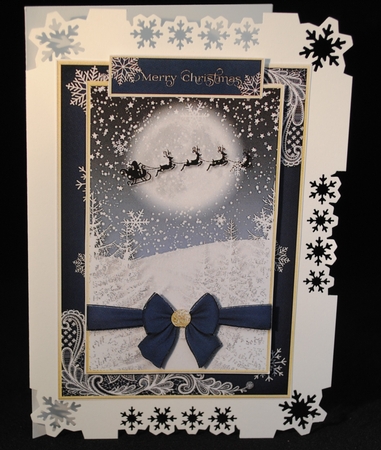 Midnight Christmas Santa 5x7 by Yvonne Middleton