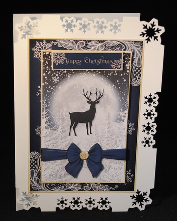 Midnight Christmas Stag 5x7 by Yvonne Middleton