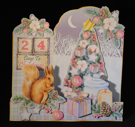 ADVENT STEPPER CARD - The Christmas Squirrel by Yvonne Middleton