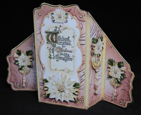Pink Variation Christmas Shaped Card Mini Kit by Yvonne Middleton