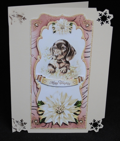Pink Variation Christmas Shaped Card Mini Kit by Yvonne Middleton