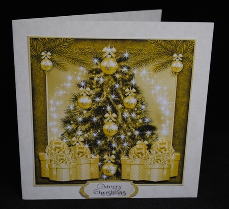 Gold Christmas Quick Card by Yvonne Middleton