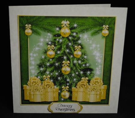 Green Christmas Quick Card by Yvonne Middleton