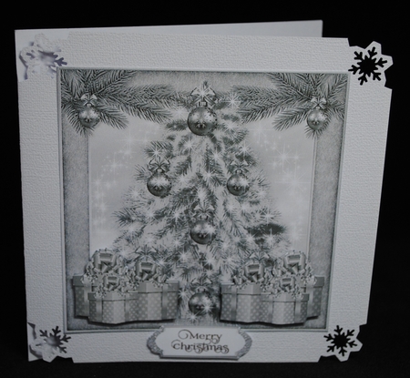 Silver Christmas Quick Card by Yvonne Middleton