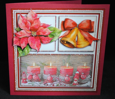 Christmas Candles Card Topper Kit 1522 by Yvonne Middleton