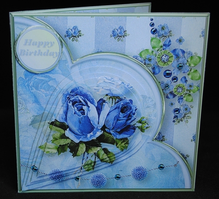 Vintage Blues - Teardrop Pyramid Card Mini Kit by Yvonne Middleton