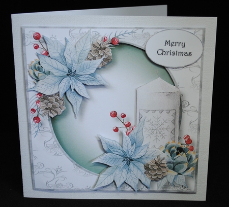 Candle & Poinsettias by Yvonne Middleton