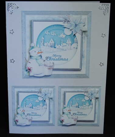 snowman paper cut a4 by Yvonne Middleton