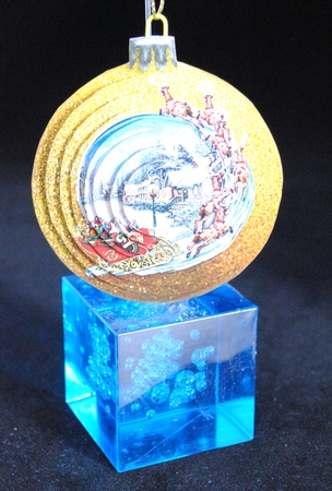Christmas Santa Pyramid Bauble-4 by Yvonne Middleton