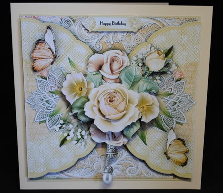 Flora And Lace A Cream Rose  by Yvonne Middleton