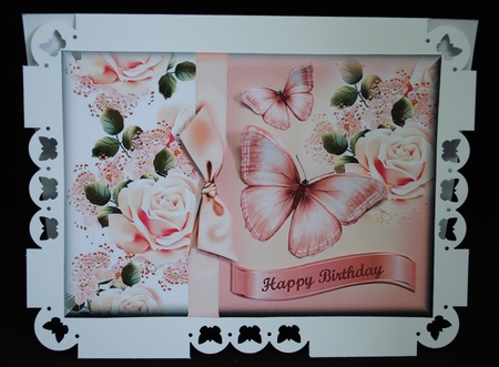Butterflies and Roses (2) by Yvonne Middleton