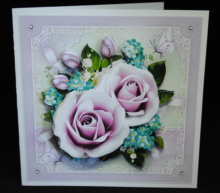 Fresh Violet Bouquet Roses Mini Kit by Yvonne Middleton