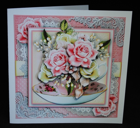 Wedding Rose Teacup  by Yvonne Middleton
