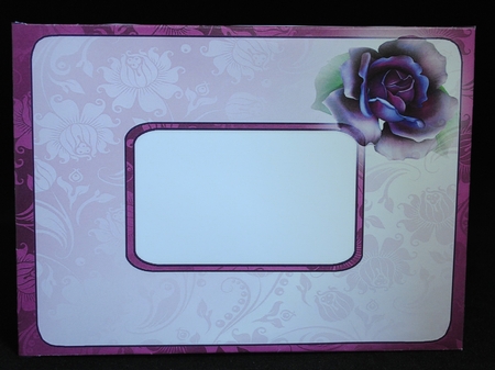 Hex Purple roses pop-out by Yvonne Middleton