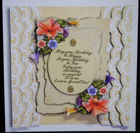 Lace Panel Greetings 1 by Yvonne Middleton