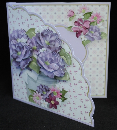 A Bucket of Flowers - Shell Front Card Mini Kit by Yvonne Middleton
