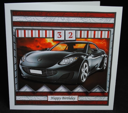 BLACK SPORTS CAR Easy Cut Family Word Strips, Alphabet & Age Tiles Word Kit by Yvonne Middleton