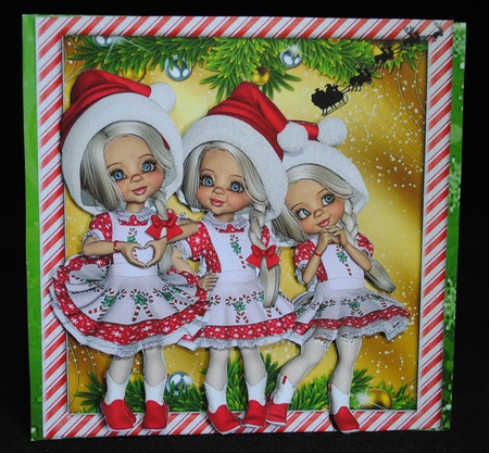 CHRISTMAS CANDY - TWIST AND POP CARD ENVELOPE KIT by Yvonne Middleton