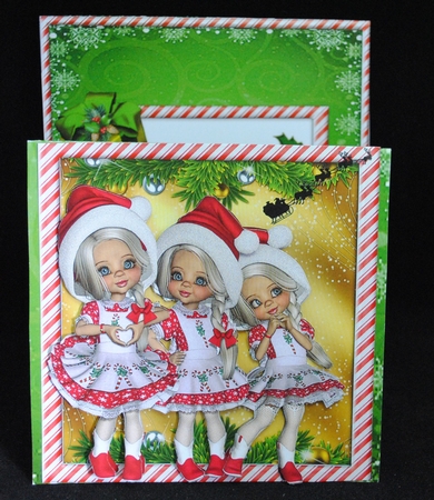 CHRISTMAS CANDY - TWIST AND POP CARD ENVELOPE KIT by Yvonne Middleton