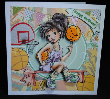 8x8 basket ball star girl mini kit by Yvonne Middleton