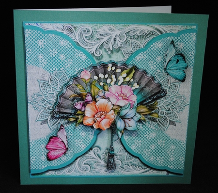 Floral Lace Fan  by Yvonne Middleton