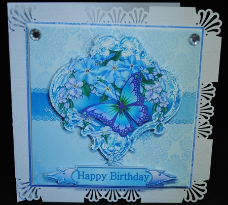 Forget me not butterfly 8x8 mini kit by Yvonne Middleton