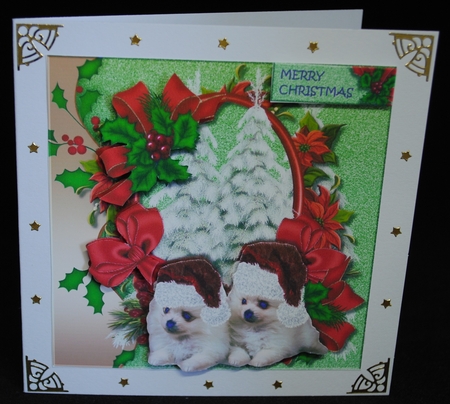 Cute Christmas Puppies 3 by Yvonne Middleton