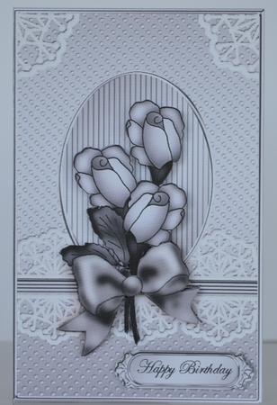 Roses and Lace Lottery Wallet Card by Yvonne Middleton