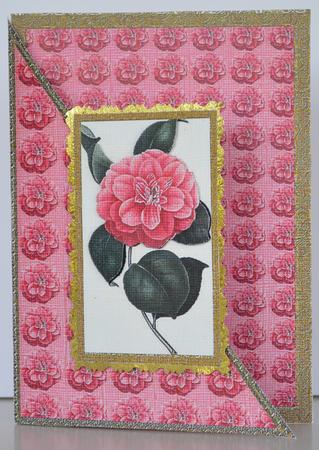 Dahlias Corner Card by Yvonne Middleton