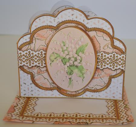 Snowdrops Embossed Anglaise Scallop 3D Decoupage Card Kit by Yvonne Middleton