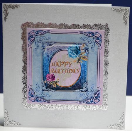 Rose Framed Happy Birthday by Yvonne Middleton